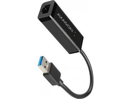 AXAGON ADE-SR, USB-A 3.2 Gen 1 - Gigabit Ethernet síťová karta, auto instal, černá