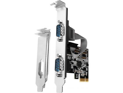 AXAGON PCEA-S2N, PCIe řadič - 2x sériový port (RS232) 250 kbps, vč. LP