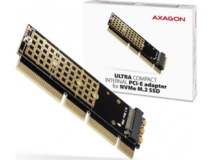 AXAGON PCEM2-1U, PCIe x16/x8/x4 - M.2 NVMe M-key slot adaptér, 1U