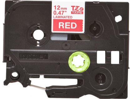 BROTHER laminovaná páska TZE-435/ červená-bílá/ 12mm