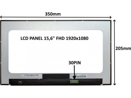 LCD PANEL 15,6" FHD 1920x1080 30PIN MATNÝ IPS / BEZ ÚCHYTŮ