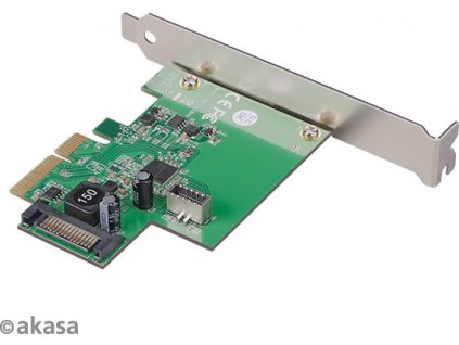 AKASA síťová karta USB 3.2 HOST card, 10Gbps USB 3.2 Gen 2, Interní, 20-pin, PCIe