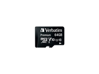 VERBATIM MicroSDXC karta 64GB Premium, U1 + adaptér
