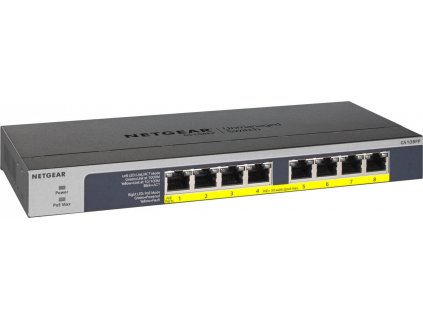 NETGEAR GS108PP-100EUS Netgear 8-PT PoE+ Gigabit Switch Metal Budget PoE 123W (GS108PP)