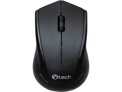 C-TECH myš WLM-07, bezdrátová, 1200DPI, 3 tlačítka, USB nano receiver, černá