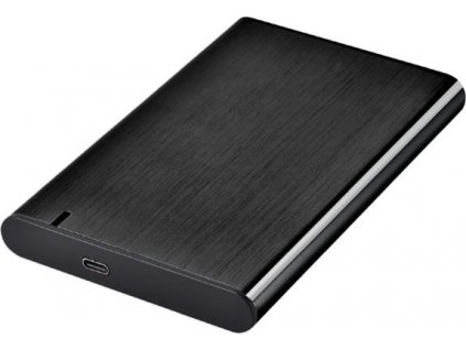 GEMBIRD externí box pro 2,5" disky, USB 3.1, Type-C, broušený hliník, černá