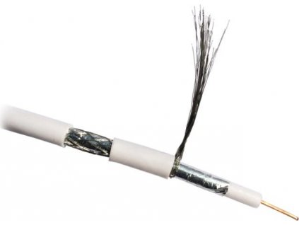 DATACOM Koaxiální kabel RG-6  (6,5mm/1,0mm) 75 Ohm  100m bílý