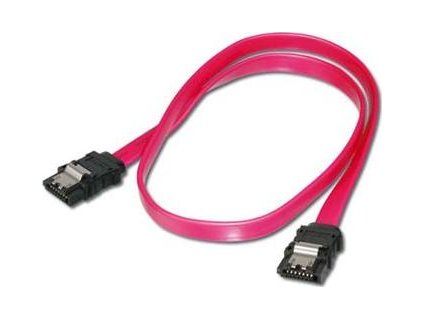 PremiumCord 0.5m kabel SATA 1.5/3.0 GBit/s s kovovou zapadkou