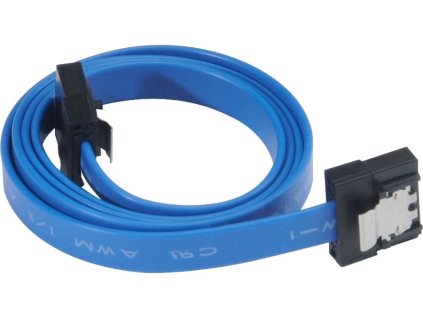 AKASA kabel  Super slim SATA3 datový kabel k HDD,SSD a optickým mechanikám, modrý, 50cm
