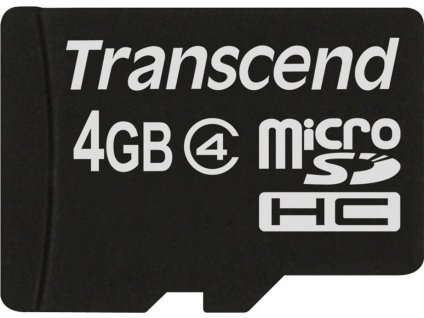 TRANSCEND MicroSDHC karta 4GB Class 4, bez adaptéru