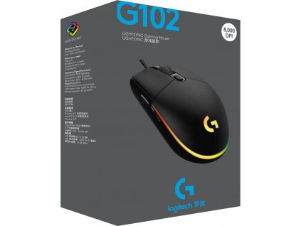 Logitech Gaming Mouse G102 2nd Gen LIGHTSYNC, USB, EER, Black