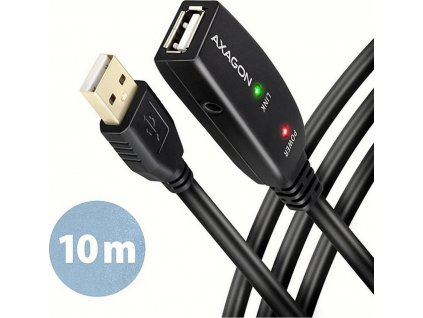 AXAGON ADR-210, USB 2.0 A-M -> A-F aktivní prodlužovací / repeater kabel, 10m