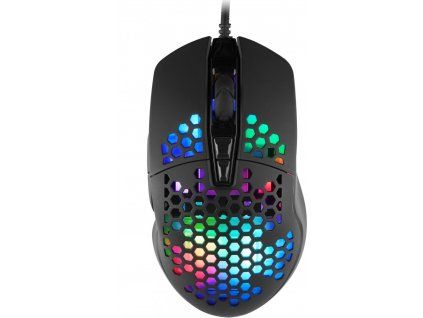 C-TECH Scarab/Herní/Optická/Pro praváky/7 200 DPI/Drátová USB/Černá