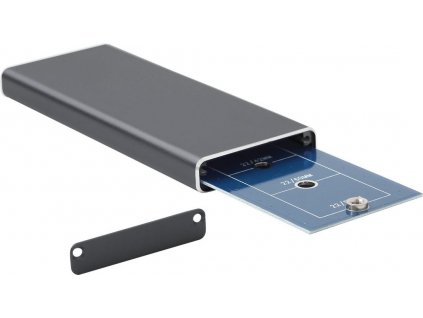 GEMBIRD externí box pro M.2 disky, USB 3.0, hliník, černá