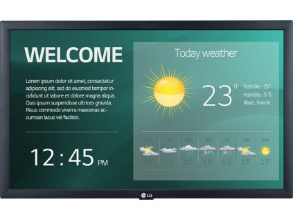 LG 22" signage 22SM3G FHD, 250nit, 16h, WebOS 4.0