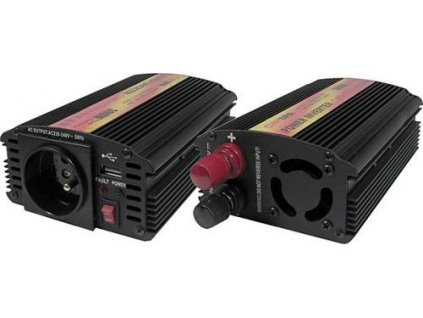 Měnič napětí Carspa CAR300U-12 12V/230V+USB 300W, modifikovaná sinus