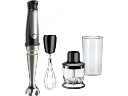 Braun MultiQuick 7 MQ 7025X tyčový mixér, 1000 W, SplashControl, Smart Speed, černý / stříbrný