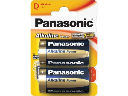 PANASONIC Alkalické baterie Alkaline Power LR20APB/2BP D 1,5V (Blistr 2ks)