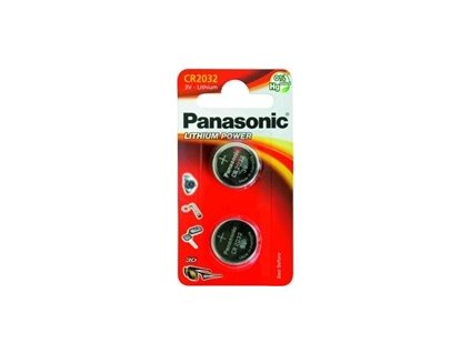 PANASONIC Lithiová baterie (knoflíková) CR-2032EL/2B  3V (Blistr 2ks)