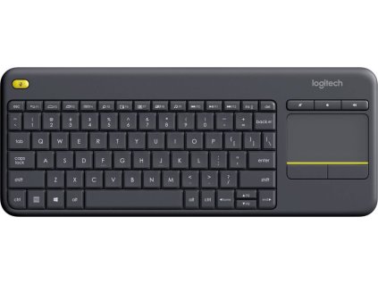 Logitech klávesnice Touch K400 Plus / Bezdrátová/ 2.4GHz/ Touchpad/ USB přijímač/ US/ Černá