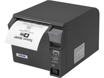 EPSON TM-T70II pokladní tiskárna, USB + serial, černá, řezačka, se zdrojem