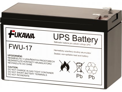 Baterie - FUKAWA FWU-17 náhradní baterie za RBC17 (12V/9Ah), životnost 5let