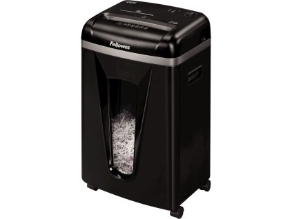 FELLOWES skartovač 450 M/ křížový mikrořez 2x12 mm/ objem koše 22 l/ stupeň utajení P-5 (tajné)/ černý