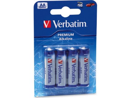 VERBATIM Alkalické baterie AA,  4 PACK , LR6