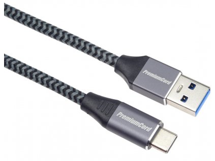 PREMIUMCORD Kabel USB-C na USB 3.0 A (USB 3.1 generation 1, 3A, 5Gbit/s) 2m oplet