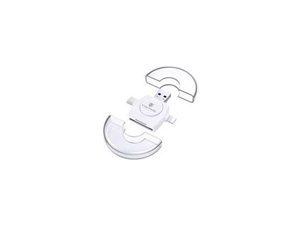 Viking OTG čtečka paměťových karet SD a Micro SD 4v1 s koncovkou APPLE Lightning / Micro USB / USB 3.0 / USB-C, bílá