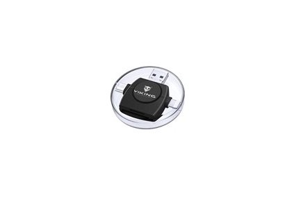 Viking OTG čtečka paměťových karet SD a Micro SD 4v1 s koncovkou APPLE Lightning / Micro USB / USB 3.0 / USB-C, černá