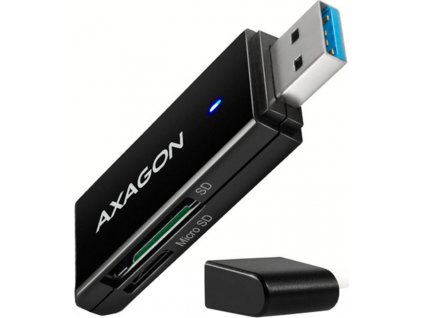 AXAGON CRE-S2N, USB-A 3.2 Gen 1 - SUPERSPEED čtečka karet, 2-slot & lun SD/microSD, podpora UHS-I