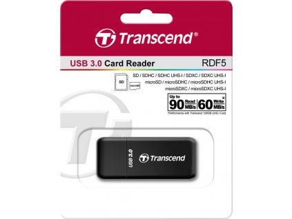 Transcend F5, čítačka kariet, USB 3.0, čierna