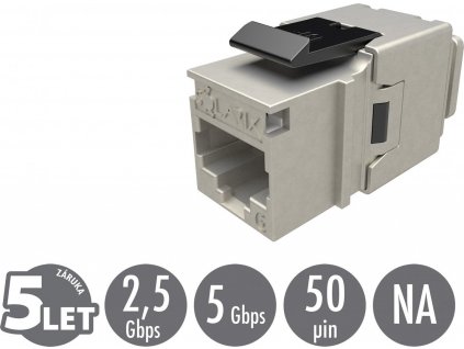 Solarix Rychlozařezávací keystone CAT6 STP RJ45 černý pro kleště SXKJ-NA-BU