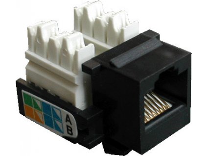 DATACOM Keystone RJ45 UTP CAT5E (110) KLASIK černý