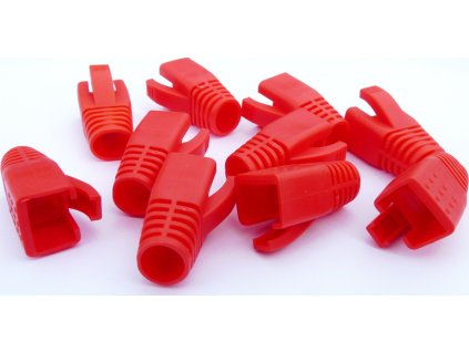 DATACOM krytka pro RJ45 (CAT6A,CAT7)červený (10ks)