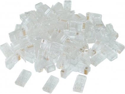 GEMBIRD LC-8P8C-002/100 LAN modular plug 8P8C for solid CAT6 LAN cable 30U 100 pcs.
