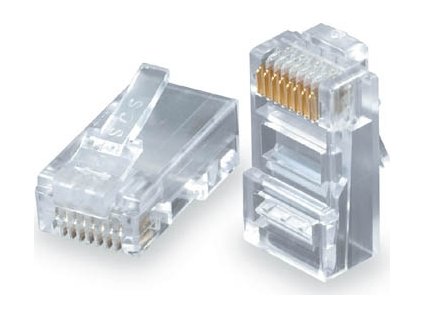 Konektor RJ45 CAT5E UTP 8p8c pro drát 100ks bal.