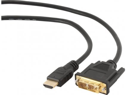 GEMBIRD Kabel HDMI - DVI 3m (M/M, DVI-D, Single Link, zlacené kontakty, stíněný)