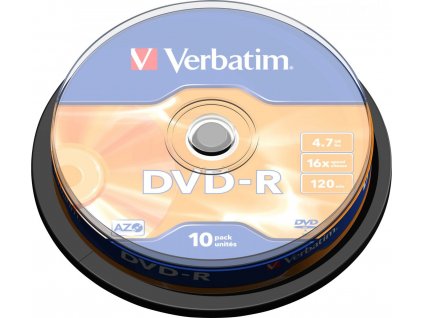 Verbatim 43523 DVD-R   cakebox 10 4.7GB 16x matte silver