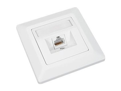 Solarix SX9-1-5E-UTP-WH Zásuvka CAT5E UTP 1 x RJ45 pod omietku biela