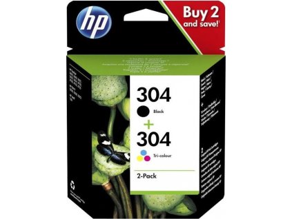 HP originální ink sada HP 304 (CMYK, 100/120str.) pro HP Deskjet 3720, 3721, 3722, 3723, 3724, 3725, 3755