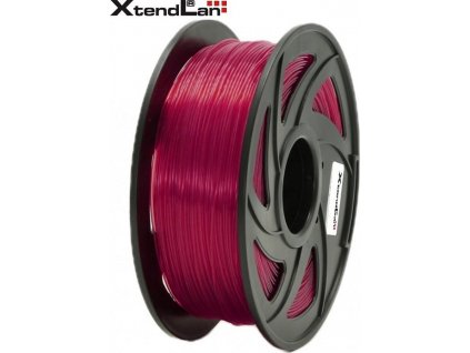 XtendLAN PLA filament 1,75mm průhledný červený 1kg