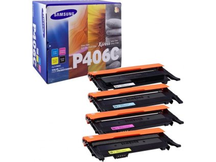 Samsung toner CMYK sada CLT-P406C pro CLP-360/365/CLX-3300/3305/C410/C460 - 1500/1000 str.