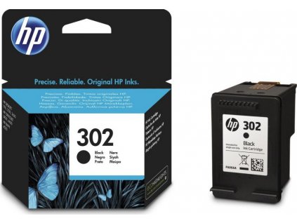 HP inkoustová kazeta 302 černá F6U66AE originál