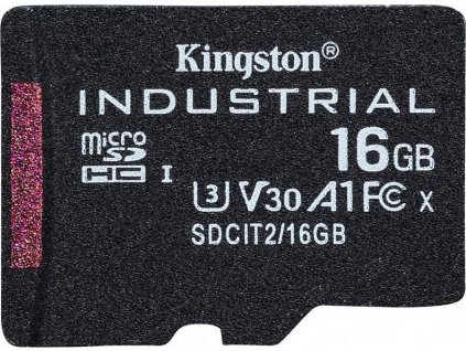 Kingston MicroSDHC karta 16GB Industrial C10 A1 pSLC Card Single Pack