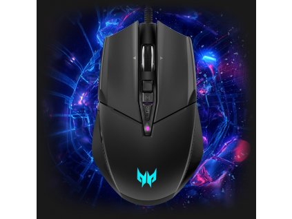 ACER GAMING MOUSE -  max. 19000dpi,10 programovatelných tlačítek, 4 barvy podsvícení,životnost 20 mil. kliknutí