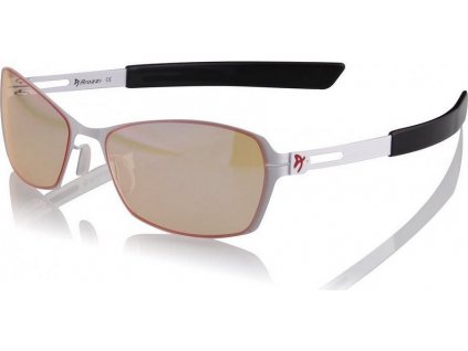 AROZZI Herné okuliare VISIONE VX-500 White/ bíločerné obroučky/ jantarová skla
