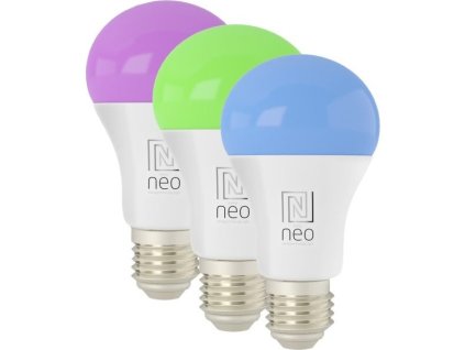IMMAX NEO LITE SMART sada 3x žárovka LED E27 9W RGB+CCT barevná a bílá, stmívatelná, Wi-Fi, TUYA