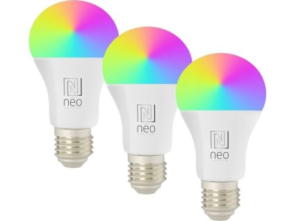 IMMAX NEO LITE SMART sada 3x žárovka LED E27 11W RGB+CCT barevná a bílá, stmívatelná, Wi-Fi, TUYA
